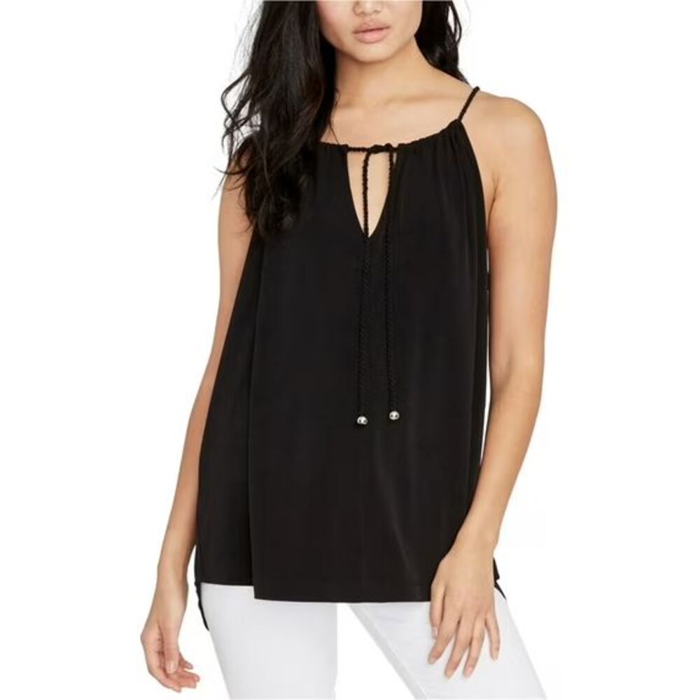 Black Sleeveless Open Back Women's Shirt Size Small For The Summer